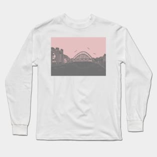 Bridges of NewcastleGateshead Quayside Long Sleeve T-Shirt